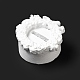コラムレジンシングルリングディスプレイホルダー  指輪収納用ジュエリースタンド  写真の小道具  ホワイト  4.35x4.6x2.5cm  溝：1.95x0.35cm ODIS-A012-01-2