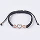 Adjustable Nylon Cord Braided Bead Bracelets BJEW-P194-29RG-A-1