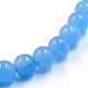Dyed Natural White Jade Round Bead Strands G-J268-8mm-09-3