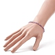 Natural Amethyst Cube Beaded Stretch Bracelet for Women BJEW-JB08975-01-3