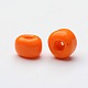 ガラスシードビーズ  不透明な色の種  ラウンド  ダークオレンジ  サイズ：直径約4mm  穴：1.5mm  約1000個/100g X1-SEED-A010-4mm-50-2