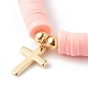Polymer-Ton-Heishi-Perlen-Stretch-Armband-Sets für den Valentinstag BJEW-JB06298-03-3