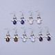 Natural & Synthetic Gemstone Dangle Earring EJEW-JE03160-1