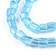 Brins de perles de verre de galvanoplastie transparentes GLAA-N047-08-C08-3