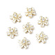 Brass Micro Pave Clear Cubic Zirconia Cabochons KK-A174-18G-2