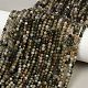 Нити бусин из натурального зеленого рутилированного кварца&nbsp;LS-G-RM241221-B47-1