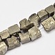 Nuggets galvani natürliche Pyrit Perlen Stränge G-A142-05C-1
