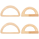 Asas de madera en forma de d wadorn 4pcs 2 estilos FIND-WR0008-20-1