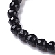 Ensemble de bracelets extensibles en perles de pierre naturelle mélangées rondes BJEW-JB07293-4