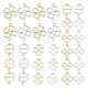 Chgcraft 32 piezas 8 estilos aleación abierta bisel colgantes FIND-CA0008-46-1