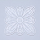 プラスチックメッシュキャンバスシート  刺繍用  アクリル毛糸クラフト  ニットとかぎ針編みのプロジェクト  花  ホワイト  11.2x11.2x1.5mm  穴：4x4mm DIY-M007-12-1
