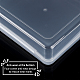 OLYCRAFT 2 Packs Square Clear Plastic Organizer Box with Lid Storage Container Jewelry Box Clear Storage Box for Small Items and Crafts (6.2x6.1x1.5 Inches) CON-WH0073-04-5