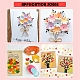 Mini juegos de punzones de papel para manualidades de plástico de un solo color al azar o colores mezclados al azar para álbumes de recortes y artesanías de papel AJEW-L051-16-5