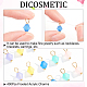 DICOSMETIC 400Pcs Acrylic Dangle Charms Frosted Crystal Charms Facted Drop Beads Charms with Brass Findings Small Multi-Colored Cone Charms for Jewelry Making FIND-DC0001-49-4