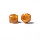 ガラスシードビーズ  不透明な色の光沢の  ラウンド  ダークオレンジ  4mm  穴：1.5mm  約4500個/ポンド SEED-A012-4mm-130-10