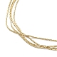 201 многослойное ожерелье из нержавеющей стали Coreana для женщин NJEW-D055-09G-4