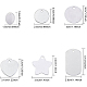 BENECREAT 30 Pack Mixed Round Stamping Blanks Heart Aluminum Blank Pendants with Storage Box for Necklace Bracelet Dog Tags Making Engraving ALUM-BC0001-12P-2
