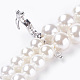 Collar de perlas de concha de perlas de concha NJEW-I224-I02-2