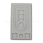 Perlen Design Board Halskette Design Board, Beflockung, Rechteck, 9.06x16.14x0.39 Zoll, Grau