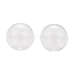 Bouteilles de boule de globe en verre soufflé à la main, pour pendentifs en verre, ronde, clair, environ 28 mm de diamètre, Trou: 2mm