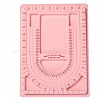 ネックレスデザインのためのプラスチックビーズデザインボード  群がる  長方形  9.45x12.99x0.39インチ  ピンク