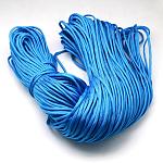 7 Innenkerne Polyester- & Elasthan-Kordelseile, einfarbig, zur Herstellung von Seilarmbändern, Verdeck blau, 4~5 mm, ca. 109.36 Yard (100m)/Bündel, 420~500 g / Bündel