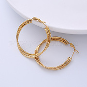 6 пара тройных серег-колец из нержавеющей стали TG0957-2