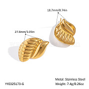 Серьги-гвоздики из нержавеющей стали 304 в форме ракушки WA1544-1