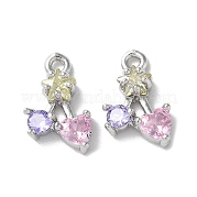 Латунные микро проложить кубического циркония подвески KK-F872-21P