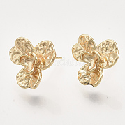Brass Stud Earring Findings KK-T048-013G-NF