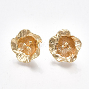 Brass Stud Earring Findings KK-S350-038G