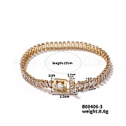 Великолепные латунные браслеты-цепочки с фианитами TI3950-3