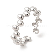 304 anillo abierto ovalado de acero inoxidable para mujer RJEW-E063-15P-02