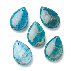 天然アパタイトのペンダント  ティアドロップ  24.5x17x6mm  穴：0.5mm