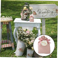 Ткань в клетку тартан подарок конфеты сумки на шнурке ST-CJ0003-01A