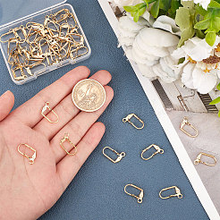 50 шт. латунные серьги с защелкой KK-BBC0003-68
