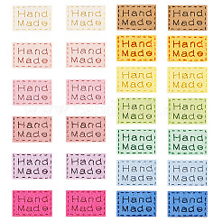 65 шт. 13-х цветная прямоугольная этикетка для одежды из замши ручной работы AJEW-TA0002-15