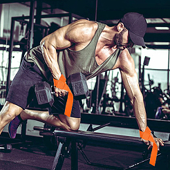 2 пара 2-х цветных ремней для запястья штанга гантель AJEW-HY0001-50