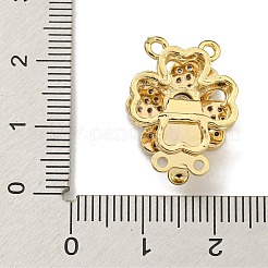 Латунные микро проложить кубического циркония ящик с застежками KK-U037-23G-02