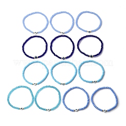 13 комплект эластичных браслетов от сглаза из смолы и стеклянных бусин BJEW-JB12367