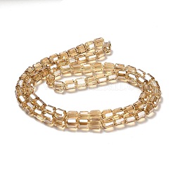 Стеклянные бусины с гальваническим покрытием  EGLA-D030-19J