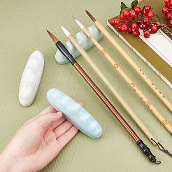 3 шт. 3-х цветный фарфоровый держатель для кистей в форме горы ODIS-PH0001-44