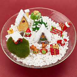 20個20スタイルのクリスマスプラスチックホームディスプレイデコレーション  混合図形  ミックスカラー  1個/スタイル&nbsp;DJEW-GF0001-09