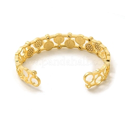 Разноцветный эмалевый браслет-манжета с фианитами от сглаза&nbsp;BJEW-A136-05G