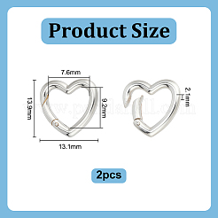 2 шт. 925 кольца-пружинки из стерлингового серебра&nbsp;STER-PH0004-05