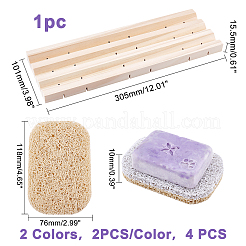 5 шт. 3 стиля овальные и прямоугольные ПВХ-диски для экономии мыла AJEW-GA0003-77