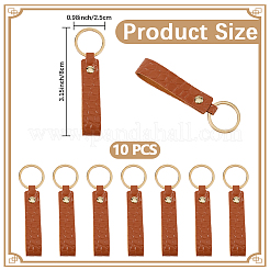 10шт брелок из искусственной кожи KEYC-CL0001-19