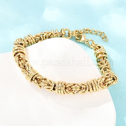 Bracelets à chaîne byzantine en acier inoxydable 304 pour femmes et hommes&nbsp;BJEW-H643-09G