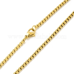 Ожерелье из нержавеющей стали с кулоном Девы Марии и цепочками для коробок для женщин&nbsp;LS-NJEW-E066-01G