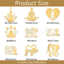 9 шт. никелевые самоклеящиеся наклейки с картинками&nbsp;DIY-WH0450-194